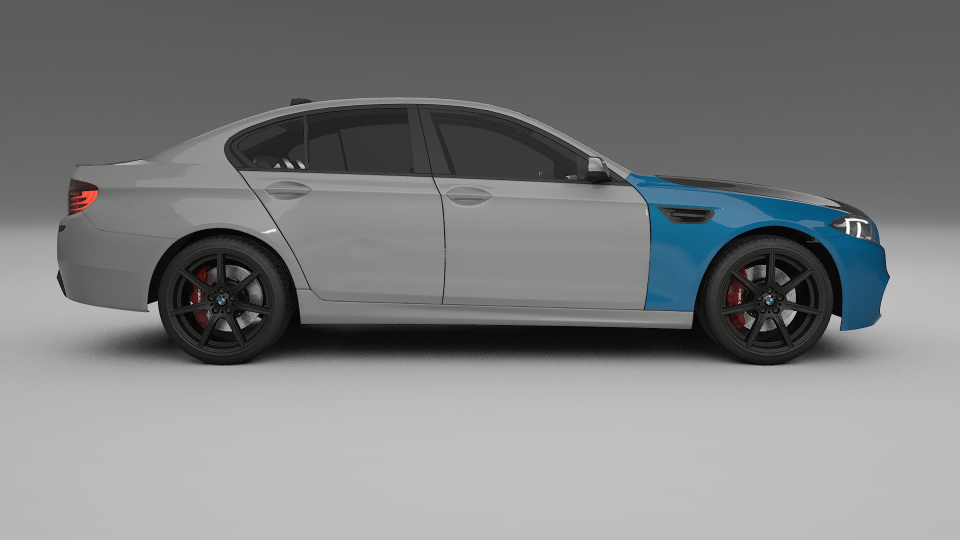 Maalinsuojakalvo BMW M5 F10 | CrystalGuard Etupuskuri-Pakkaus hiilikuitu-konepellillä