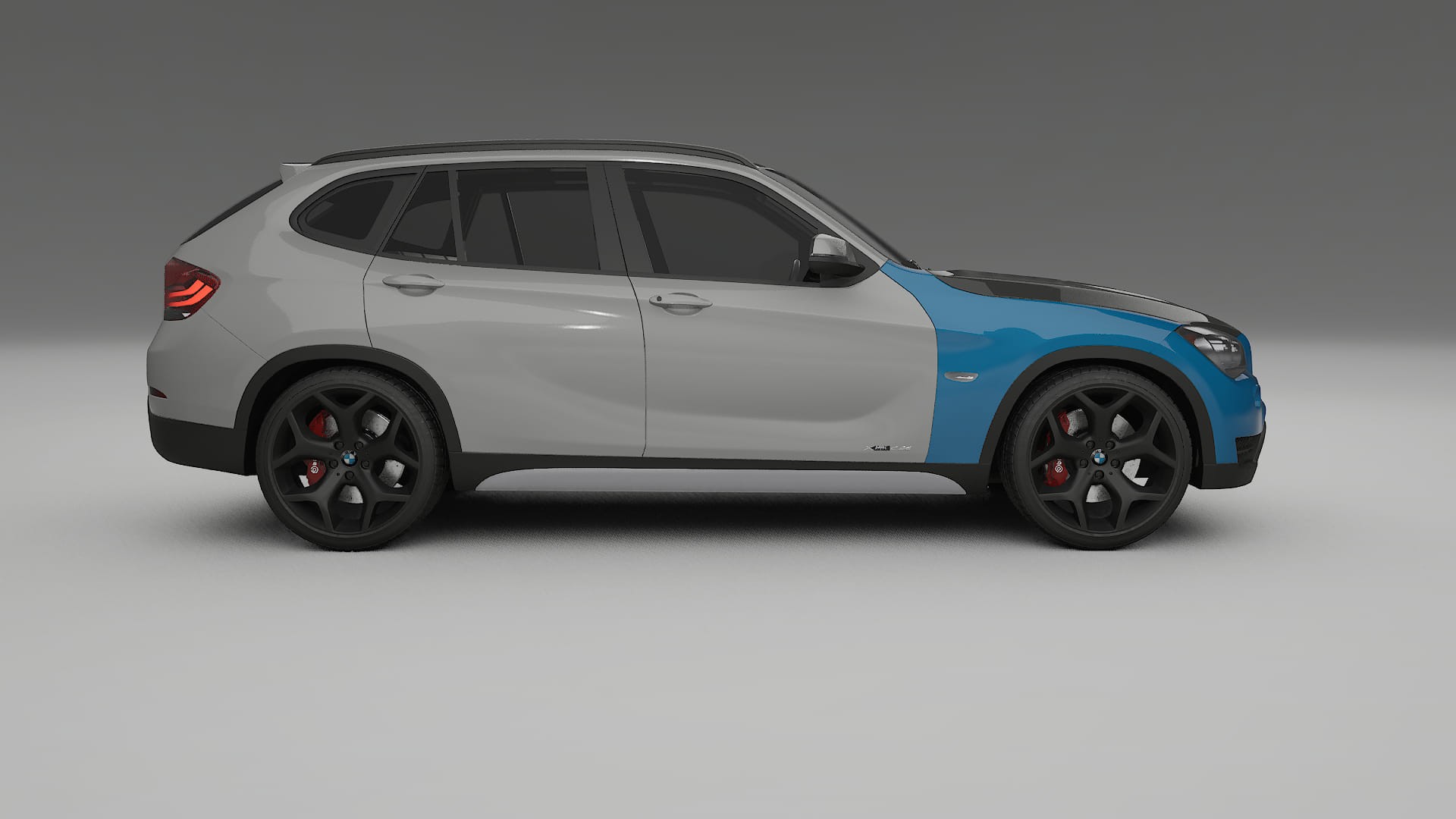 Maalinsuojakalvo BMW X1 E84 | CrystalGuard Etupuskuri-Pakkaus hiilikuitu-konepellillä