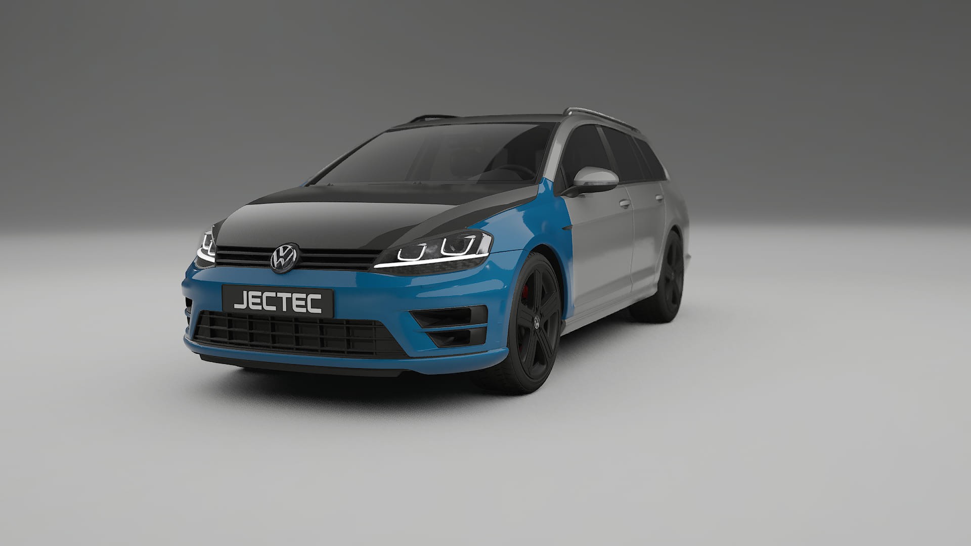 Maalinsuojakalvo VW Golf Variant Mk7 | CrystalGuard Etupuskuri-Pakkaus hiilikuitu-konepellillä