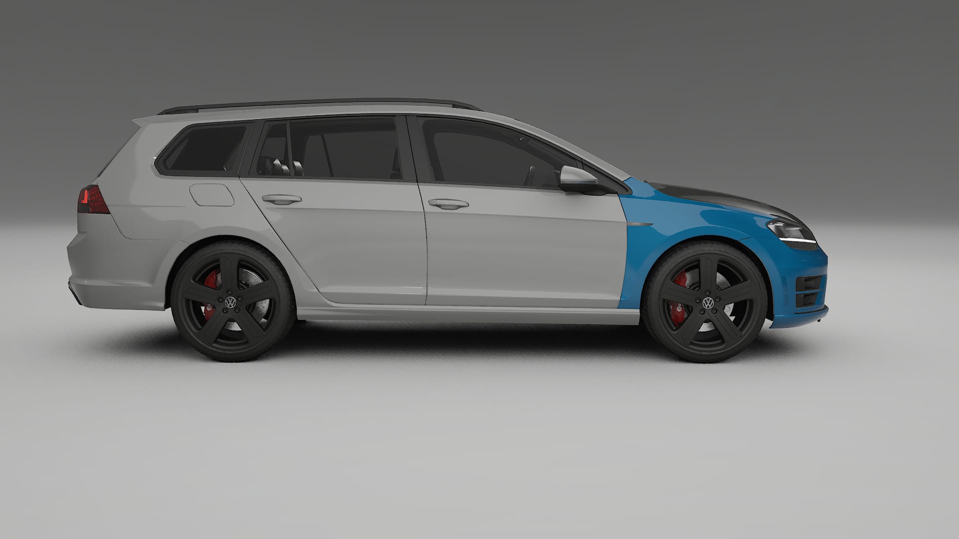 Maalinsuojakalvo VW Golf Variant Mk7 | CrystalGuard Etupuskuri-Pakkaus hiilikuitu-konepellillä