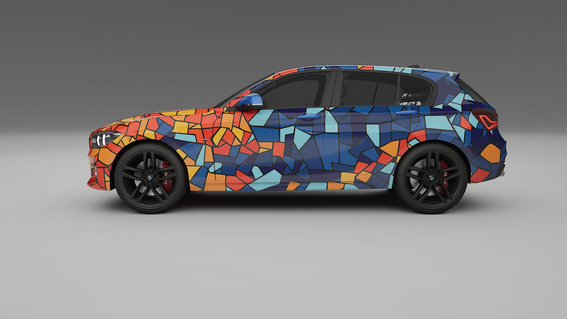 BMW 1 F20 facelift LCI BARCELONA – Suunniteltu Wrap PPF -sarja tulostettavasta polyuretaanikalvosta