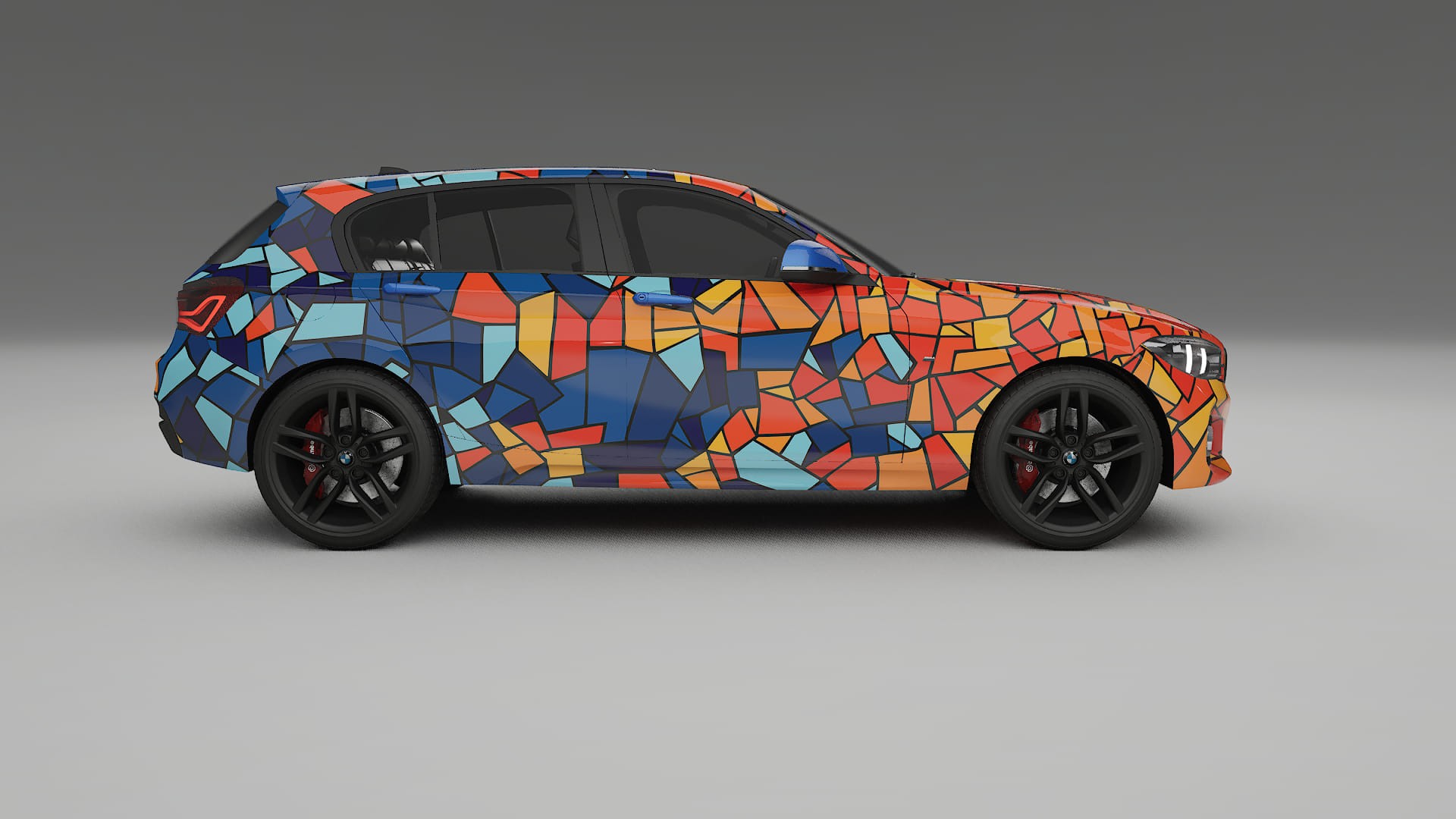 BMW 1 F20 facelift LCI BARCELONA – Suunniteltu Wrap PPF -sarja tulostettavasta polyuretaanikalvosta