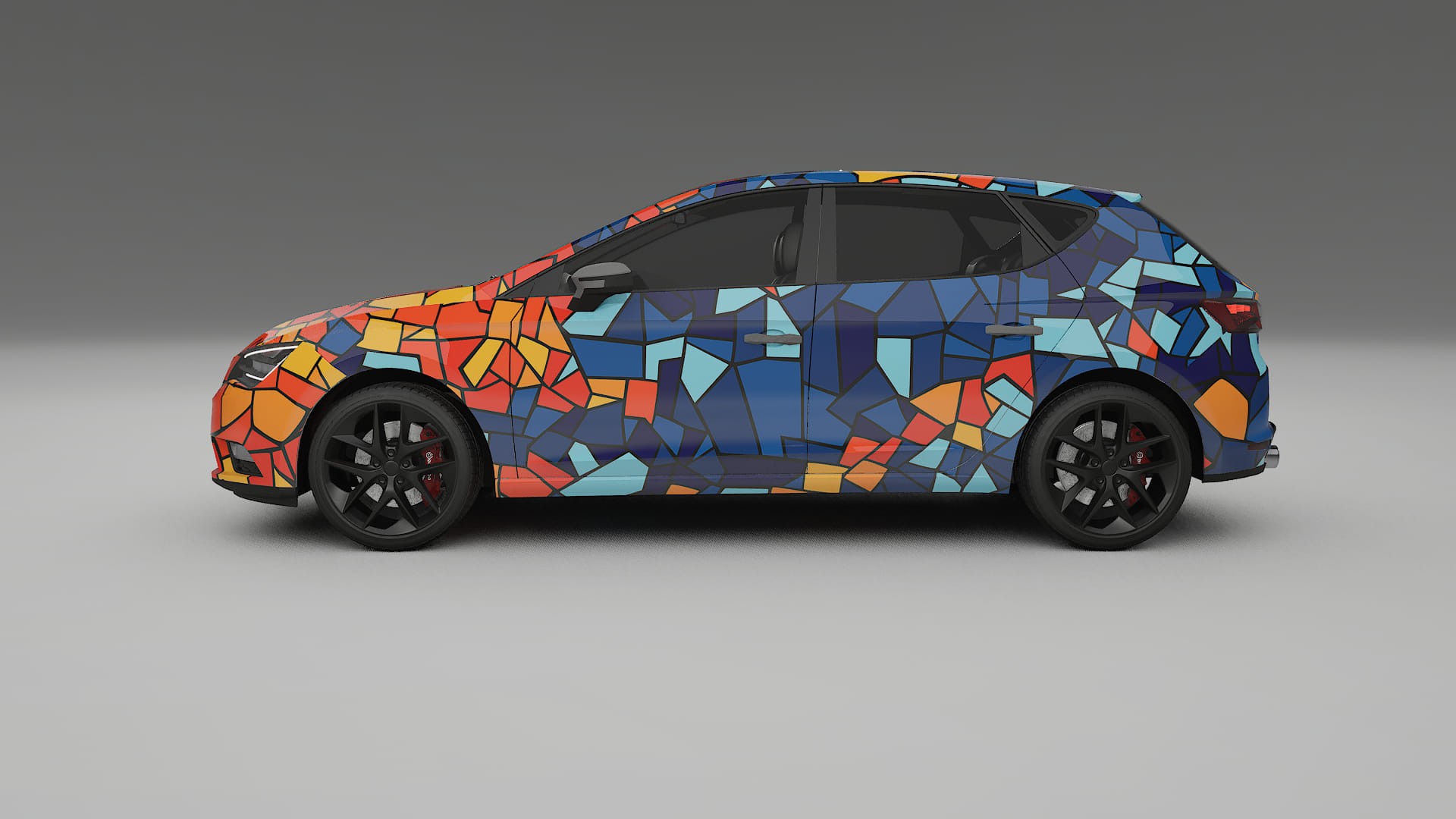 Seat Leon FR 5F BARCELONA – Suunniteltu Wrap PPF -sarja tulostettavasta polyuretaanikalvosta