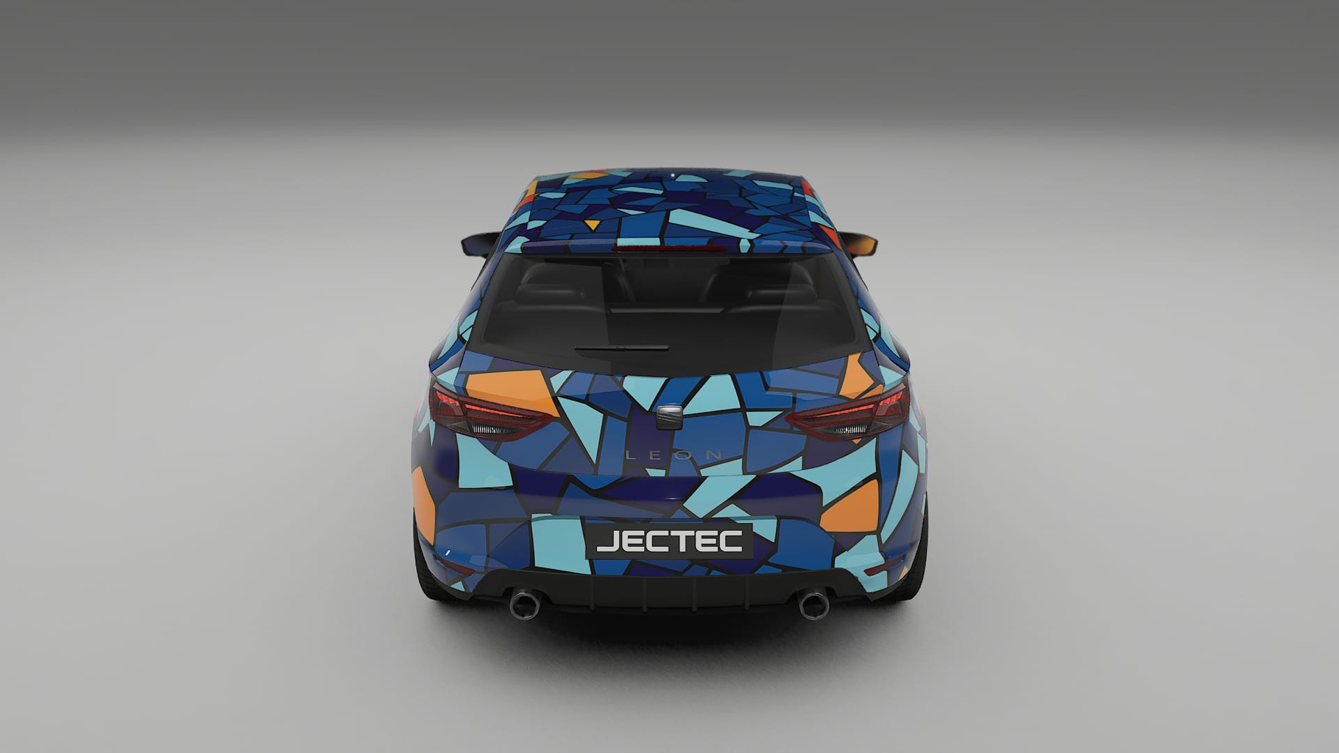 Seat Leon FR 5F BARCELONA – Suunniteltu Wrap PPF -sarja tulostettavasta polyuretaanikalvosta