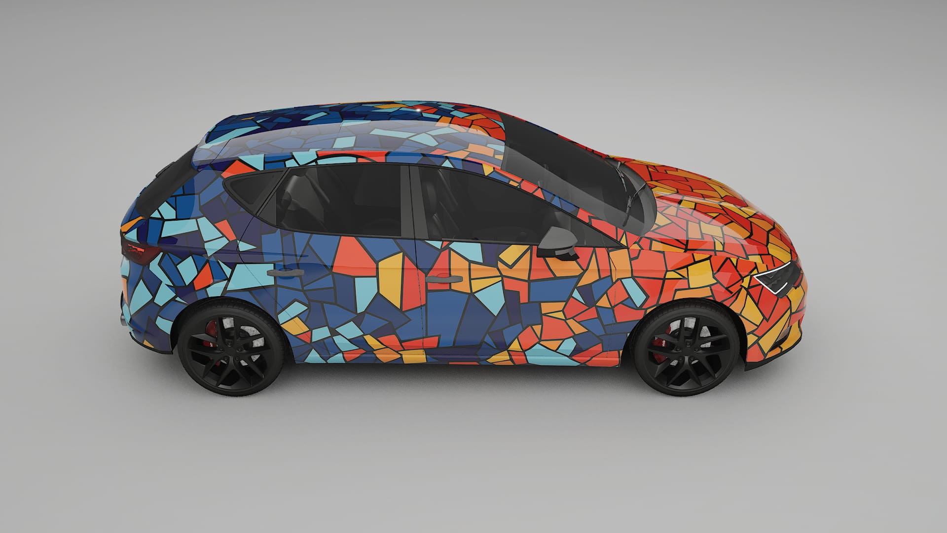 Seat Leon FR 5F BARCELONA – Suunniteltu Wrap PPF -sarja tulostettavasta polyuretaanikalvosta