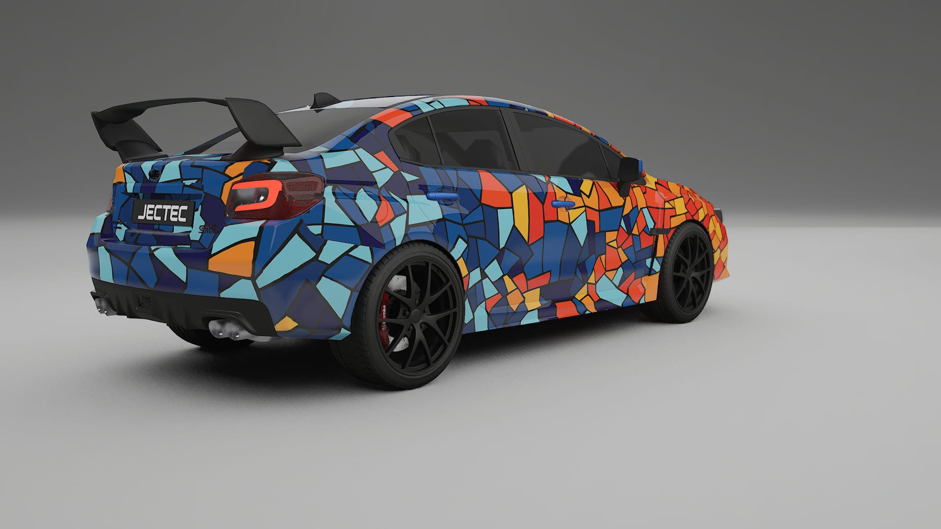 Subaru Impreza WRX Sti VA prefacelift pre-LCI BARCELONA – Suunniteltu Wrap PPF -sarja tulostettavasta polyuretaanikalvosta