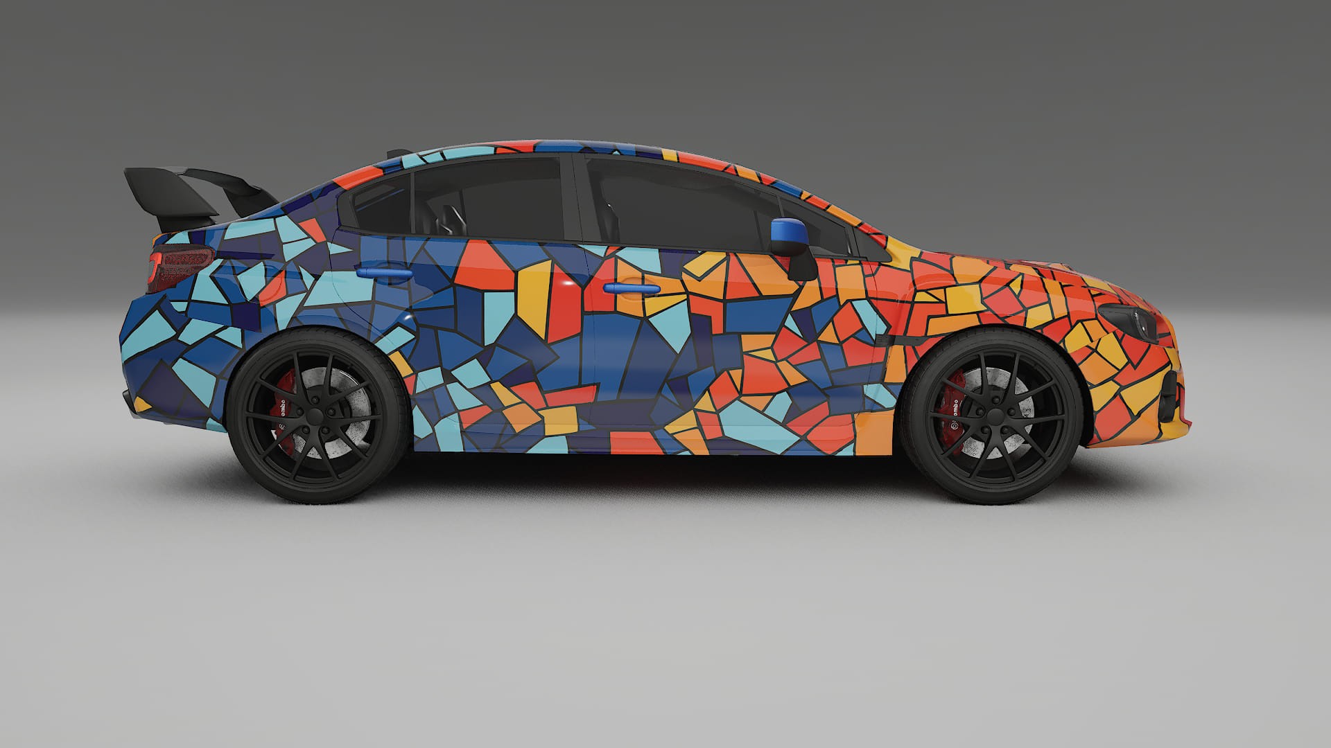 Subaru Impreza WRX Sti VA prefacelift pre-LCI BARCELONA – Suunniteltu Wrap PPF -sarja tulostettavasta polyuretaanikalvosta