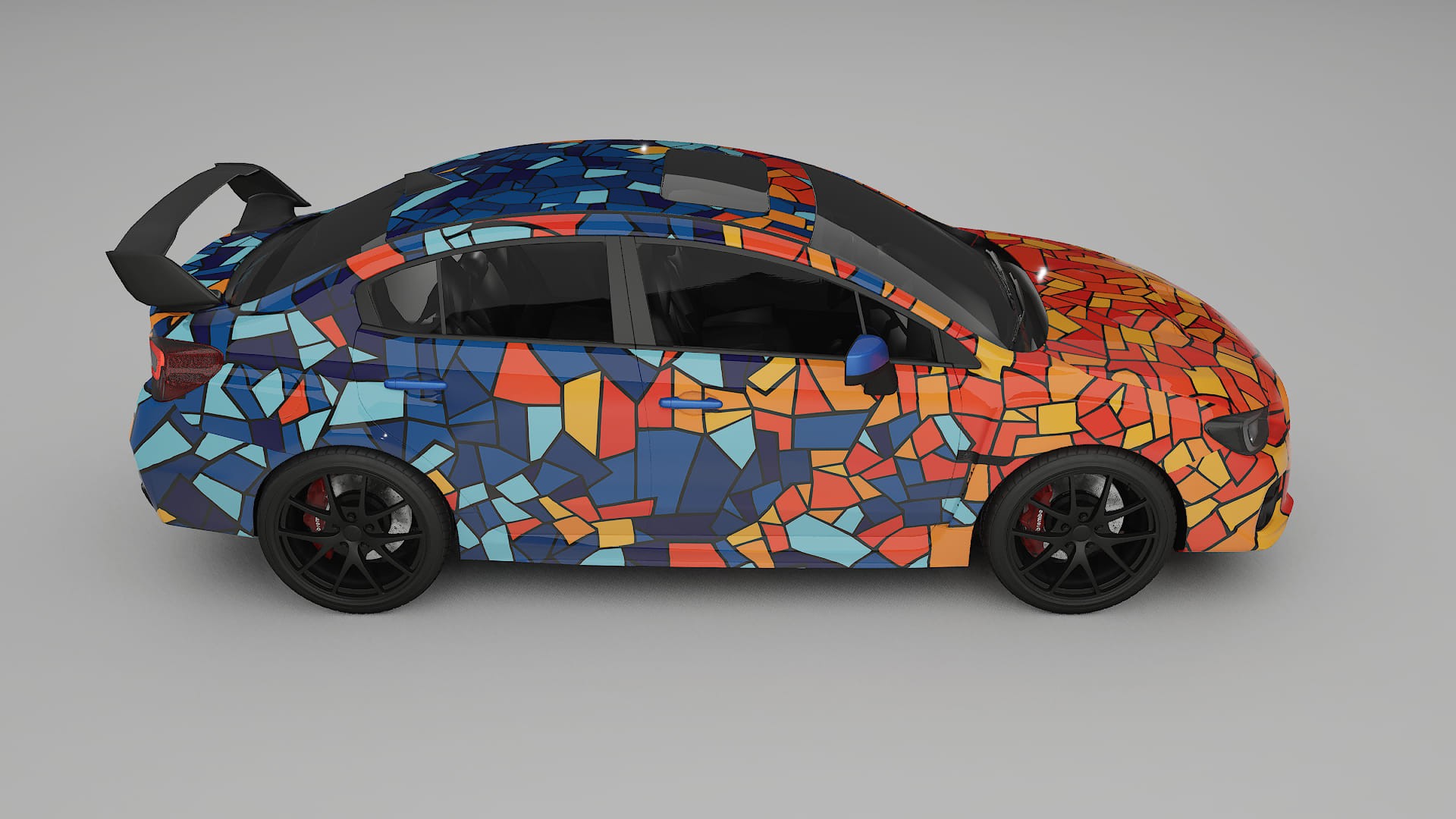 Subaru Impreza WRX Sti VA prefacelift pre-LCI BARCELONA – Suunniteltu Wrap PPF -sarja tulostettavasta polyuretaanikalvosta