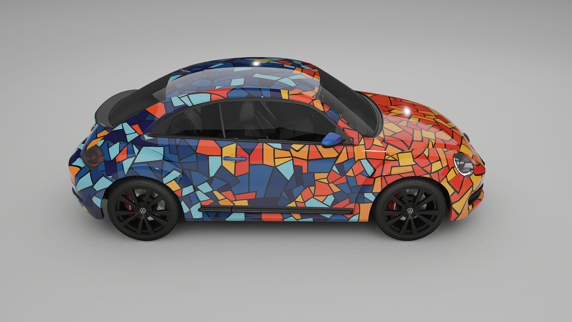 VW Beetle A5 prefacelift pre-LCI BARCELONA – Suunniteltu Wrap PPF -sarja tulostettavasta polyuretaanikalvosta