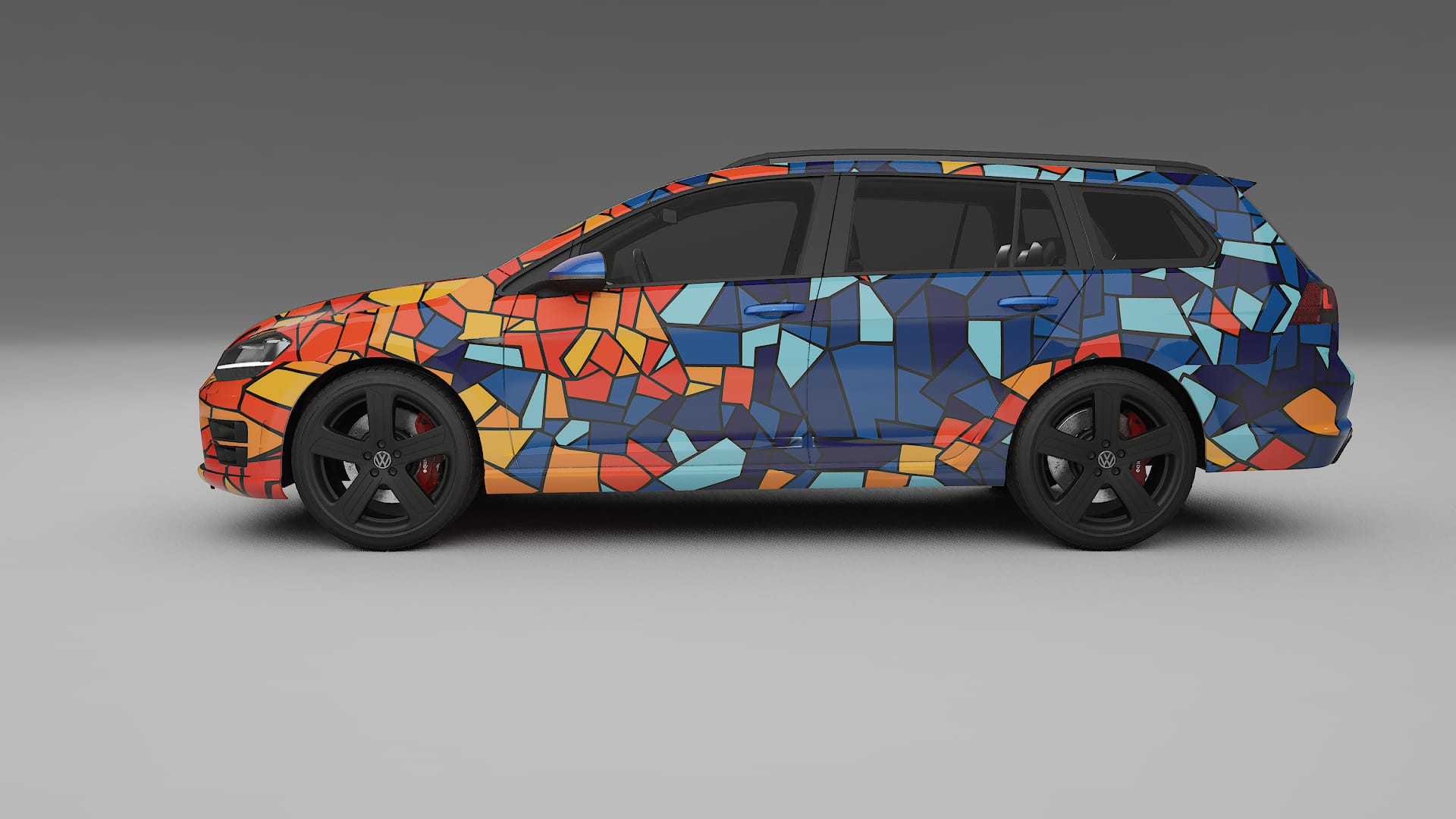 VW Golf Variant Mk7 BARCELONA – Suunniteltu Wrap PPF -sarja tulostettavasta polyuretaanikalvosta