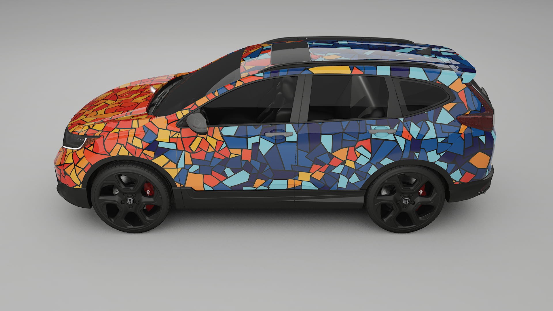 Honda CRV Touring prefacelift pre-LCI BARCELONA – Suunniteltu Wrap PPF -sarja tulostettavasta polyuretaanikalvosta