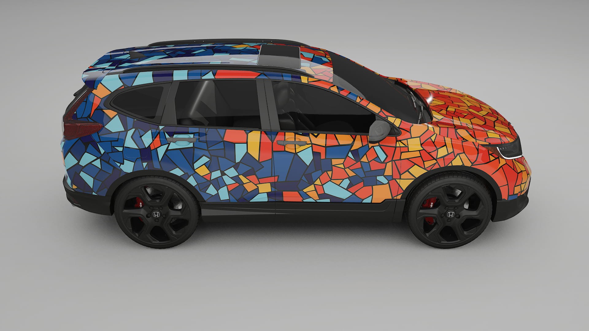 Honda CRV Touring prefacelift pre-LCI BARCELONA – Suunniteltu Wrap PPF -sarja tulostettavasta polyuretaanikalvosta