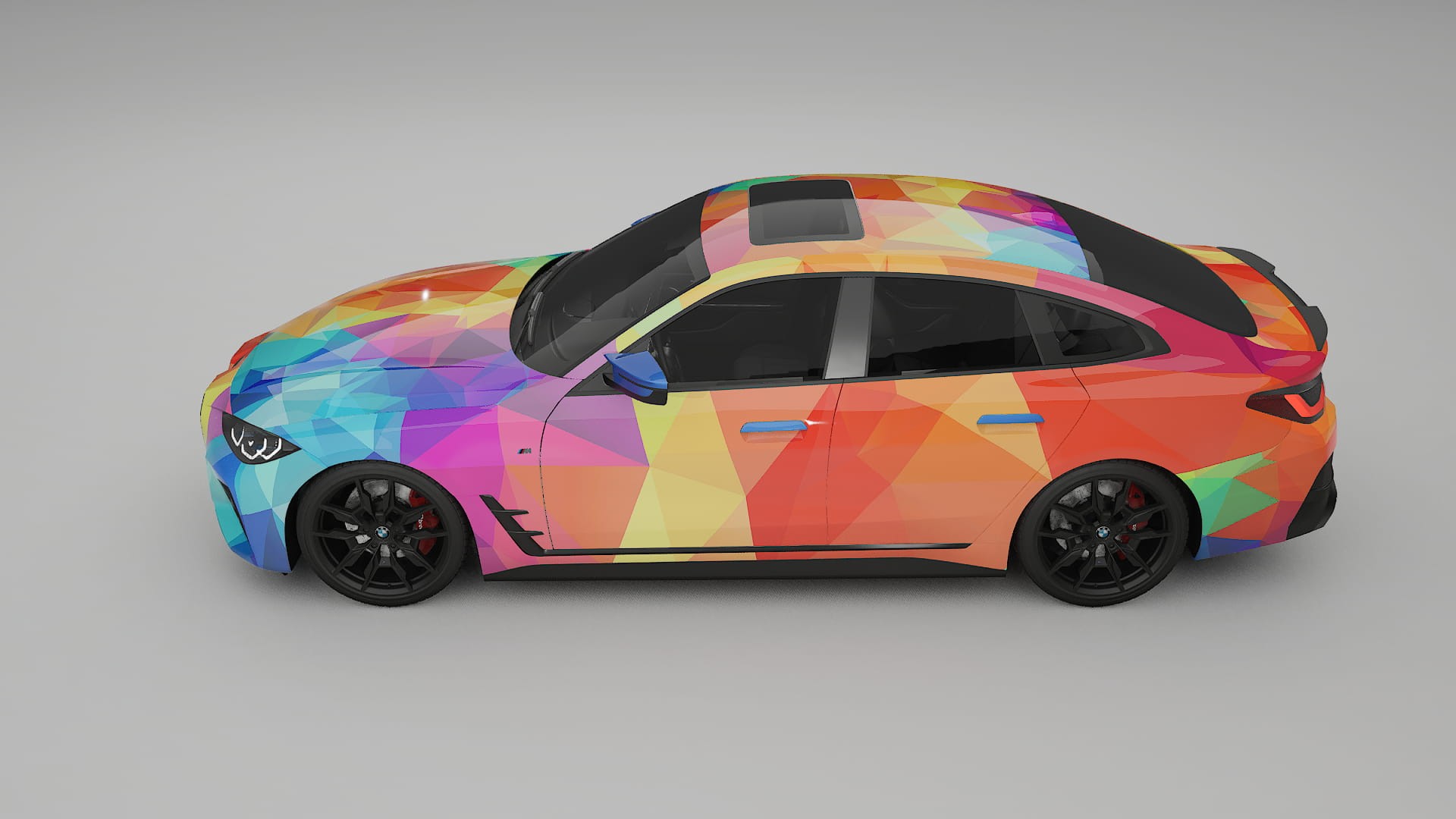 BMW I4 G26 M-Package VECTOR VIBE – Suunniteltu Wrap PPF -sarja tulostettavasta polyuretaanikalvosta