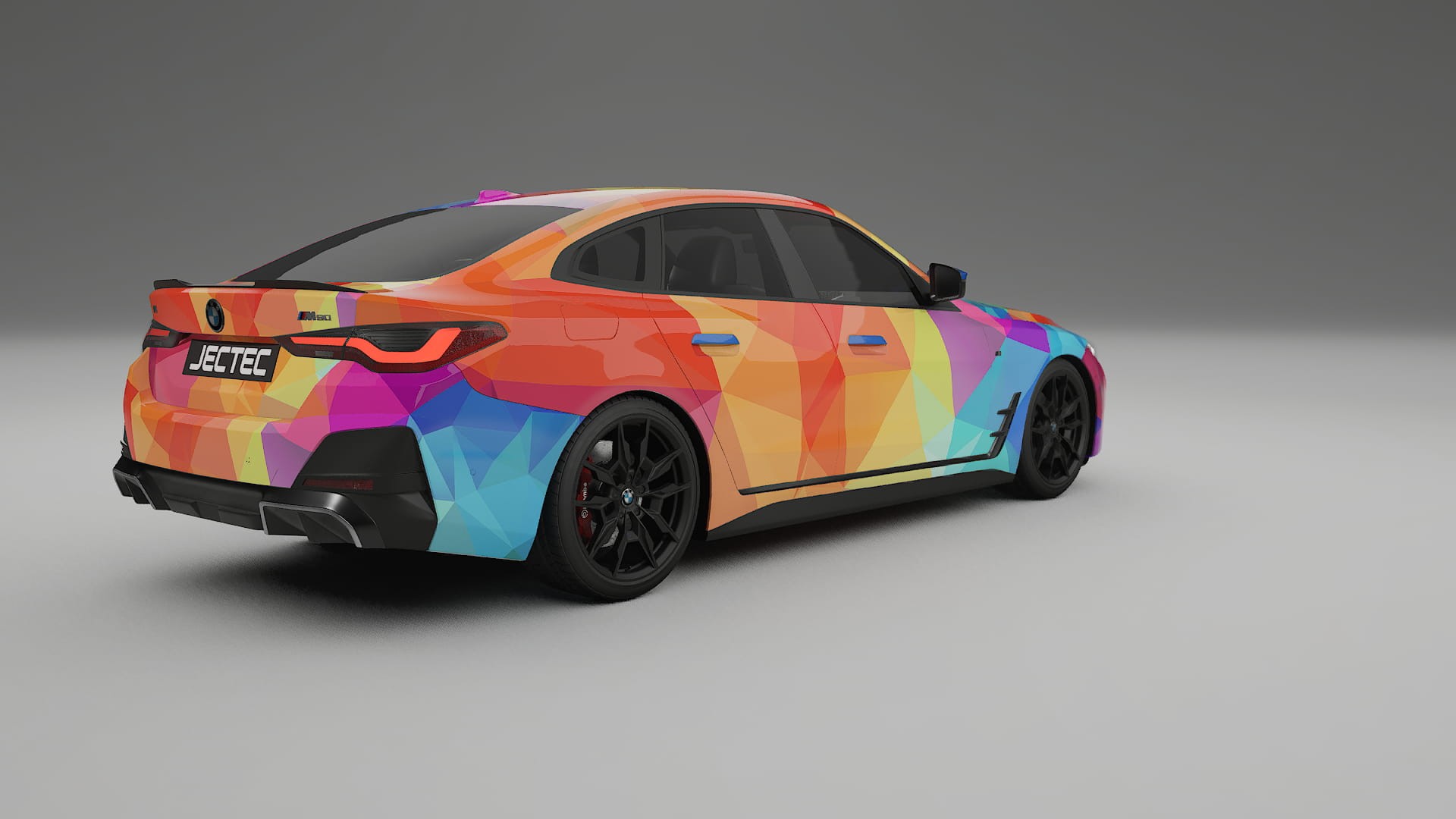 BMW I4 G26 M-Package VECTOR VIBE – Suunniteltu Wrap PPF -sarja tulostettavasta polyuretaanikalvosta