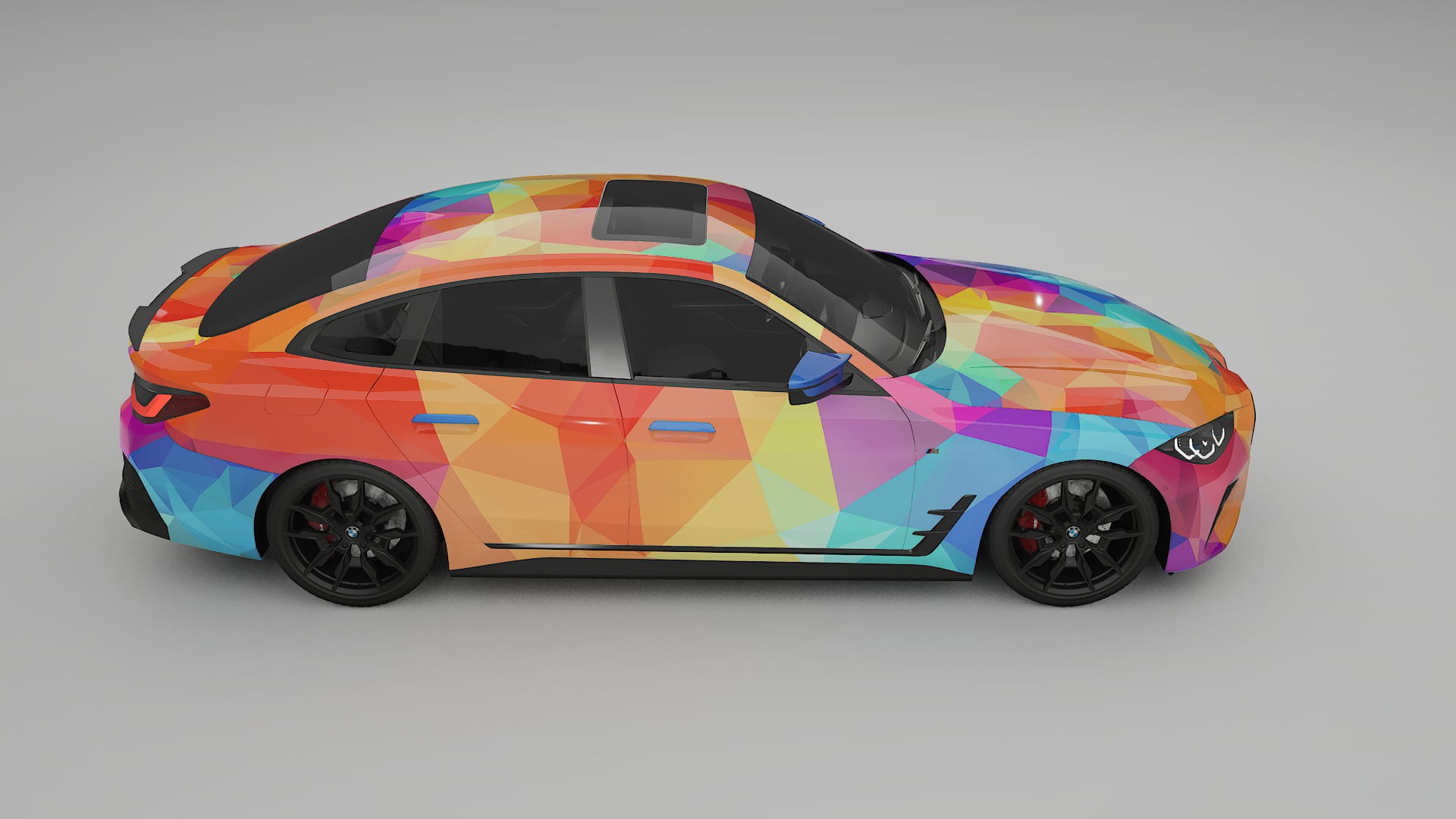 BMW I4 G26 M-Package VECTOR VIBE – Suunniteltu Wrap PPF -sarja tulostettavasta polyuretaanikalvosta