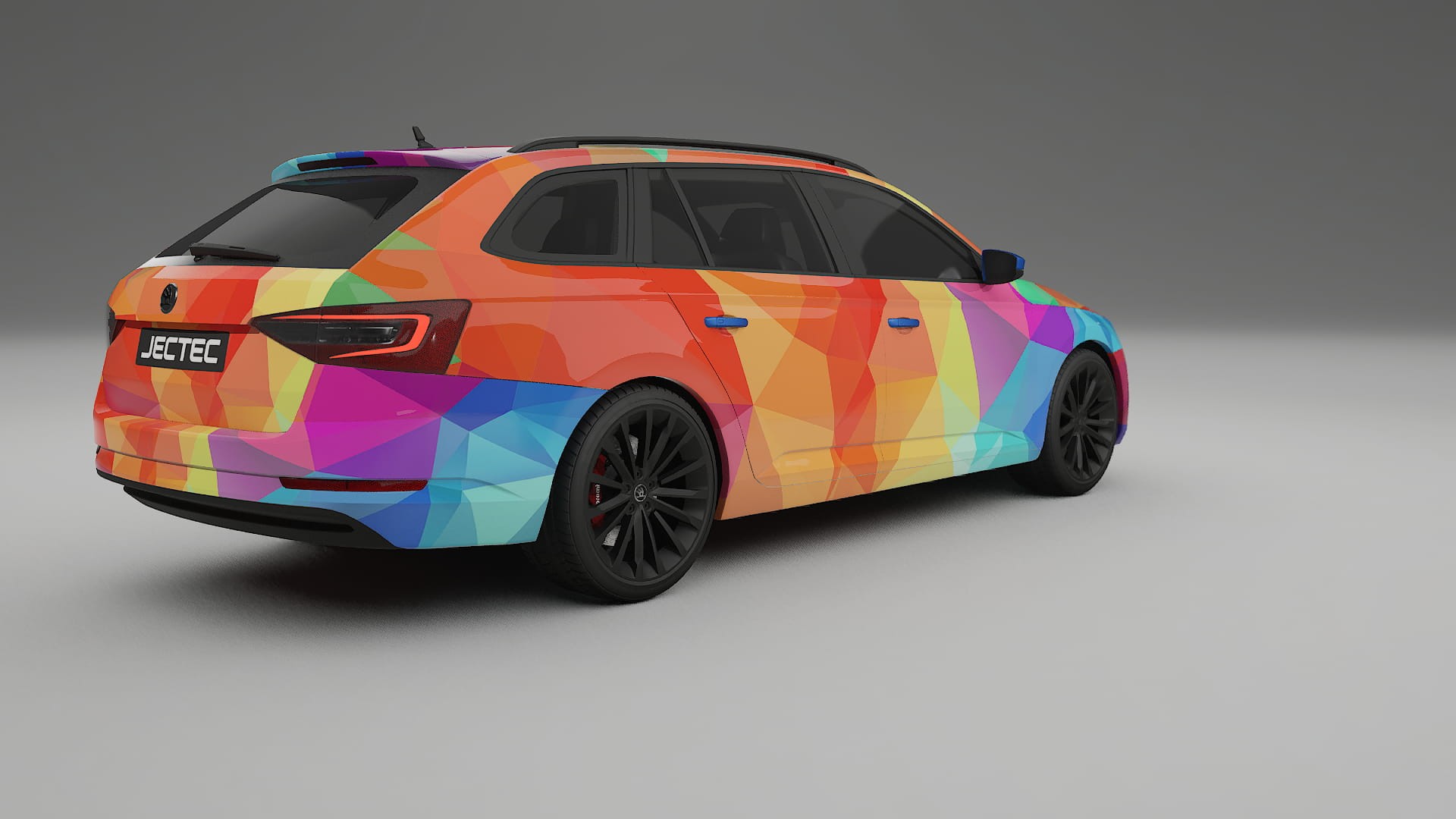 Škoda Superb B8 VECTOR VIBE – Suunniteltu Wrap PPF -sarja tulostettavasta polyuretaanikalvosta