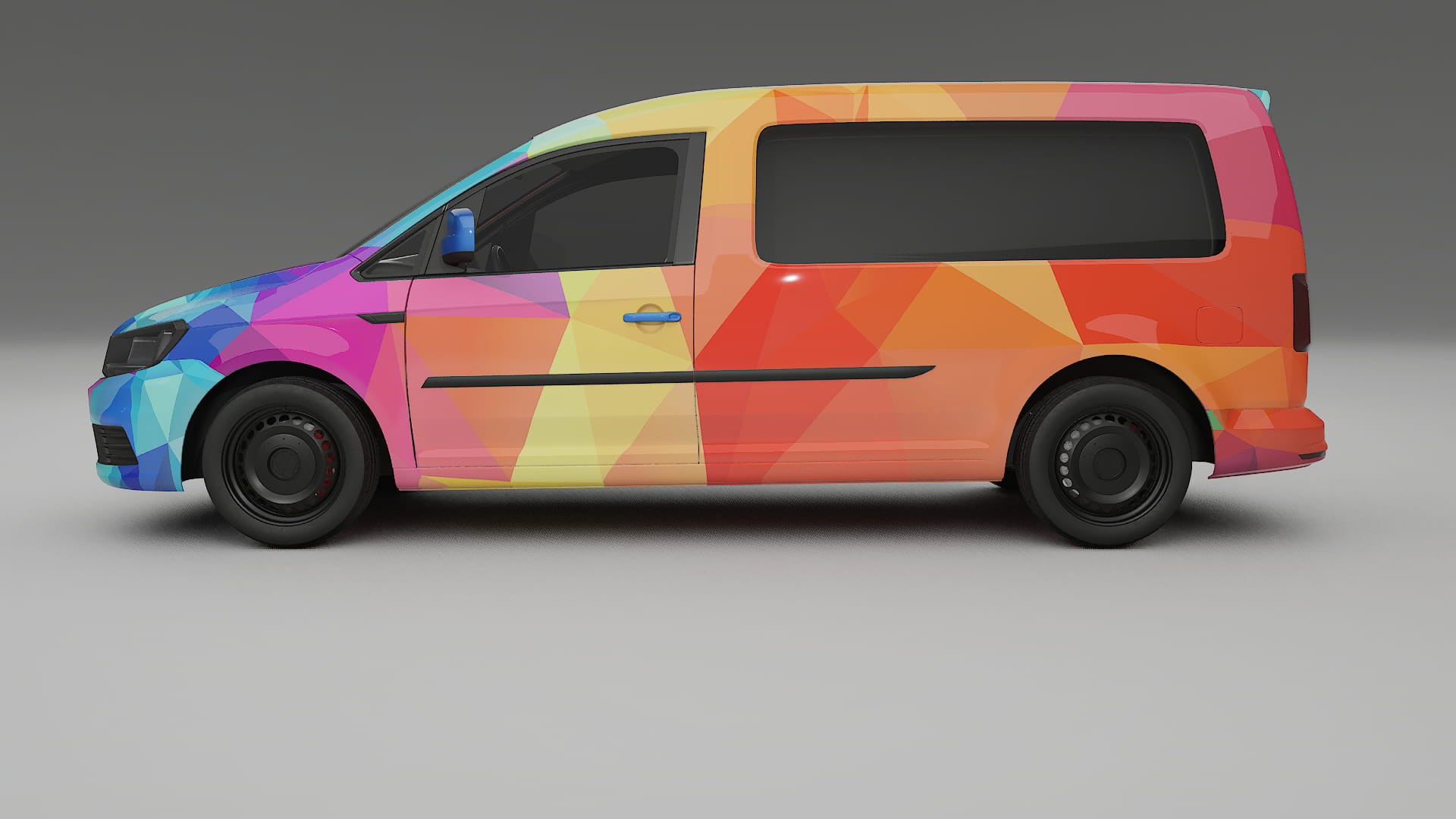 VW Caddy Maxi SB VECTOR VIBE – Suunniteltu Wrap PPF -sarja tulostettavasta polyuretaanikalvosta