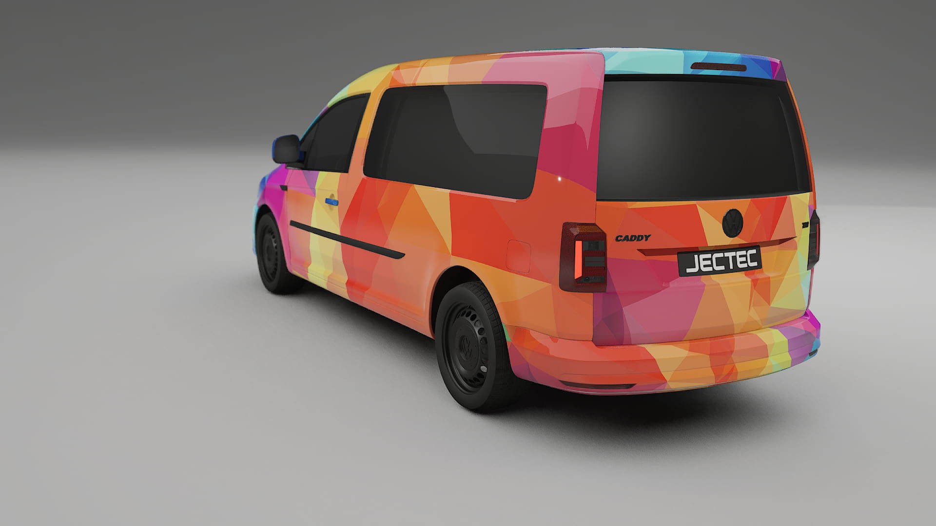 VW Caddy Maxi SB VECTOR VIBE – Suunniteltu Wrap PPF -sarja tulostettavasta polyuretaanikalvosta