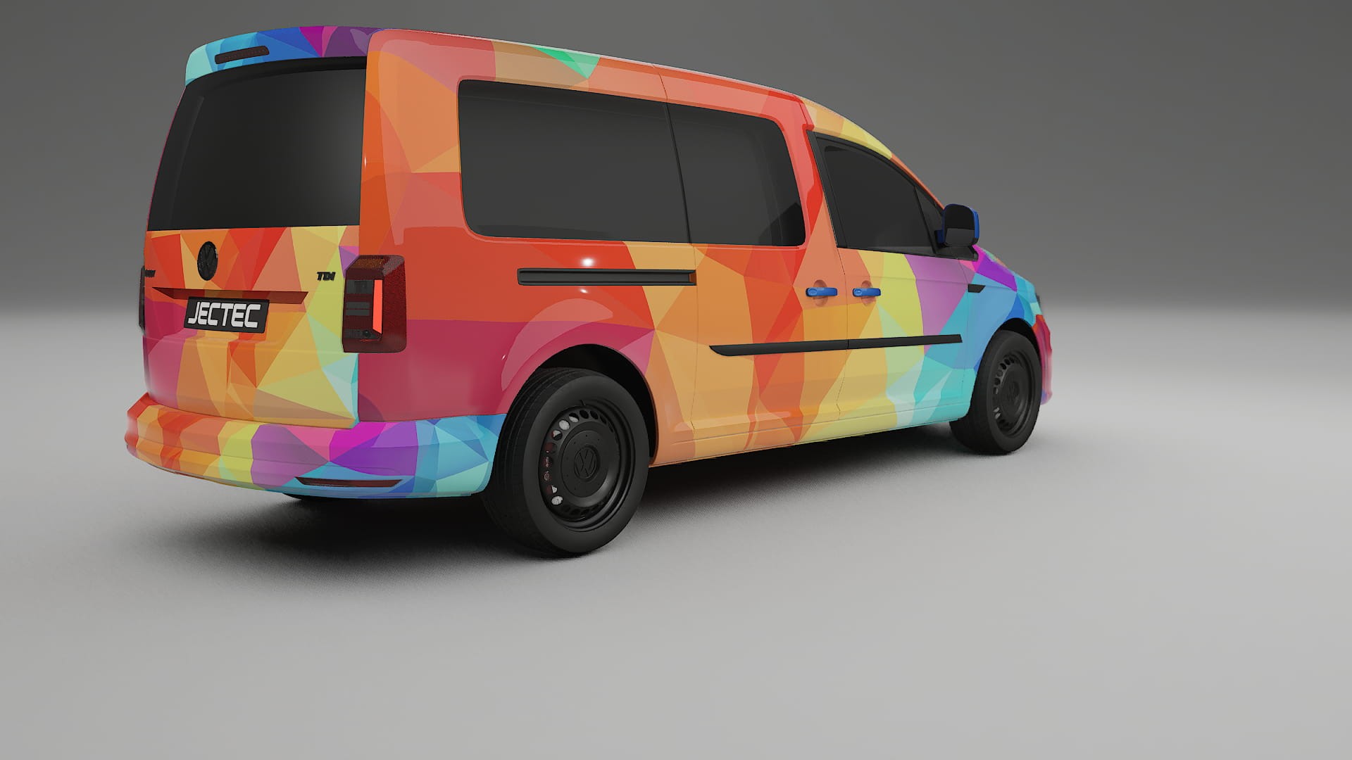 VW Caddy Maxi SB VECTOR VIBE – Suunniteltu Wrap PPF -sarja tulostettavasta polyuretaanikalvosta
