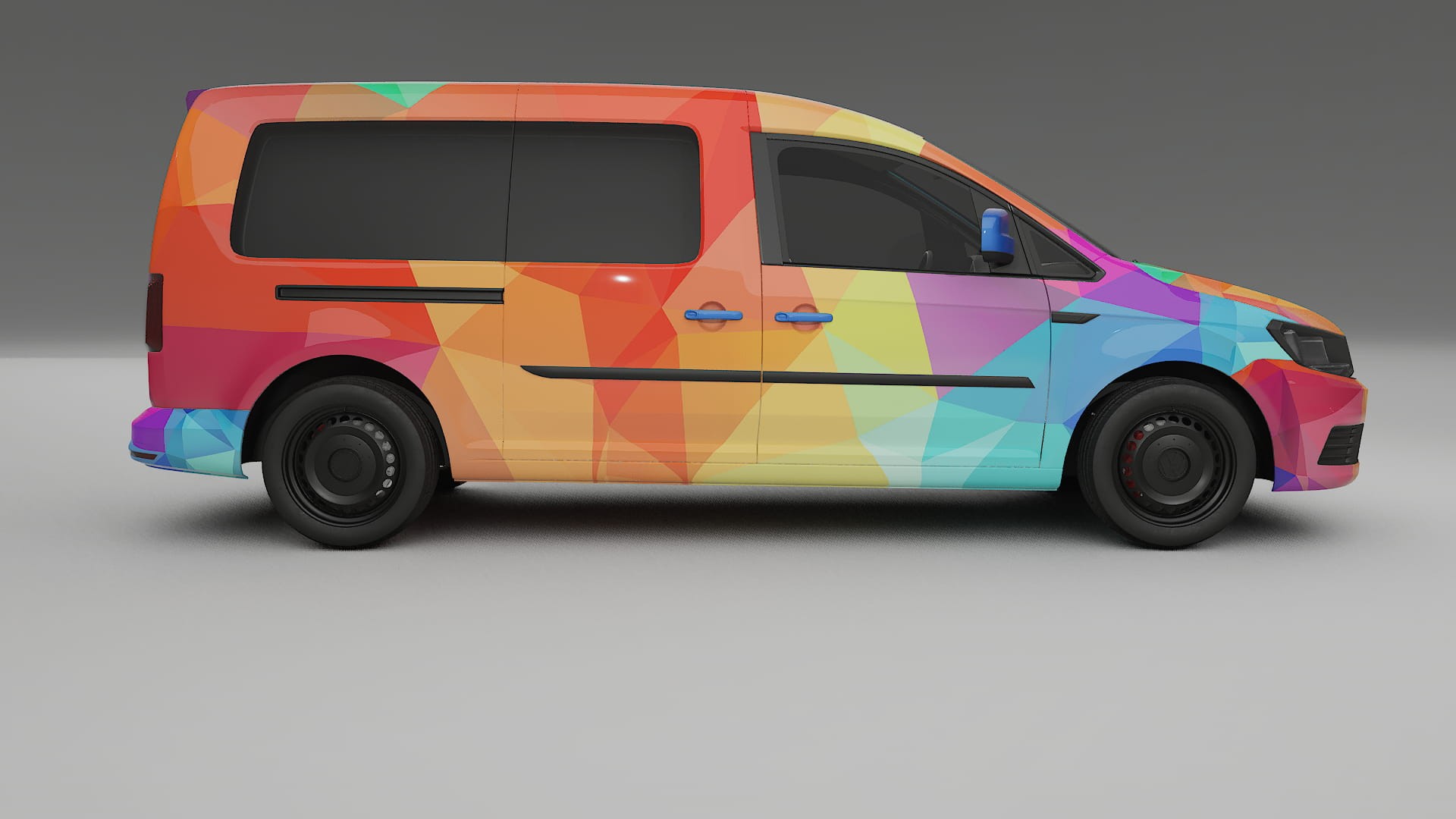 VW Caddy Maxi SB VECTOR VIBE – Suunniteltu Wrap PPF -sarja tulostettavasta polyuretaanikalvosta