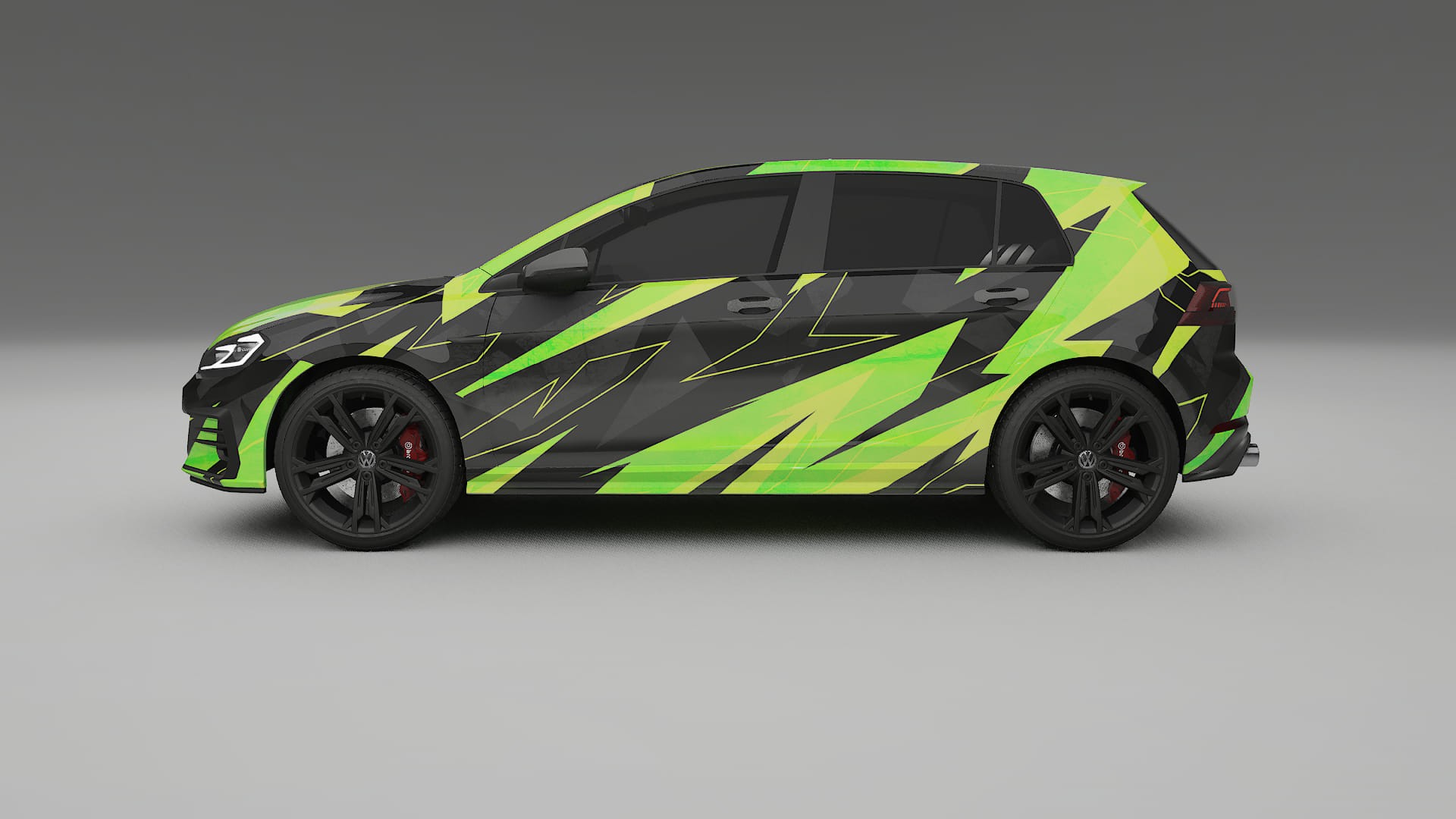 VW Golf Mk7 NINJA TURTLES – Suunniteltu Wrap PPF -sarja tulostettavasta polyuretaanikalvosta