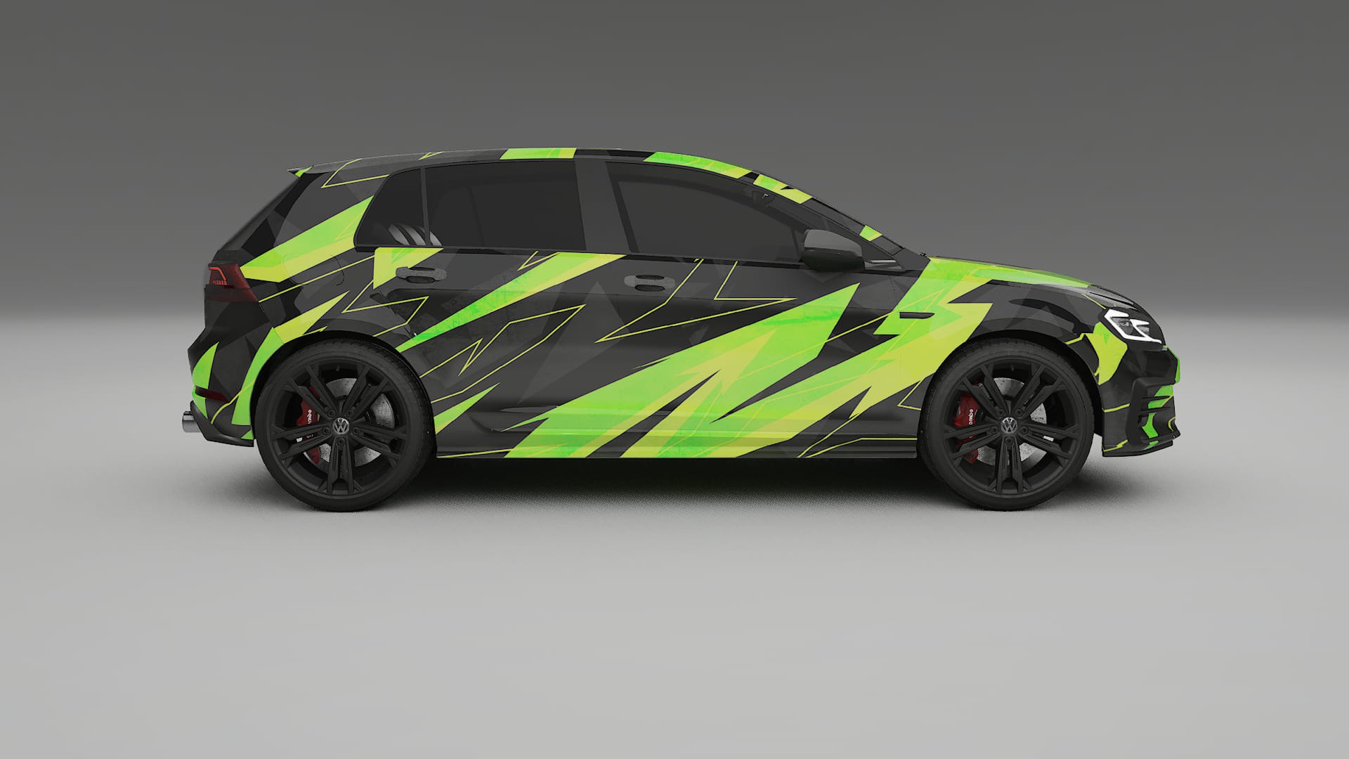 VW Golf Mk7 NINJA TURTLES – Suunniteltu Wrap PPF -sarja tulostettavasta polyuretaanikalvosta