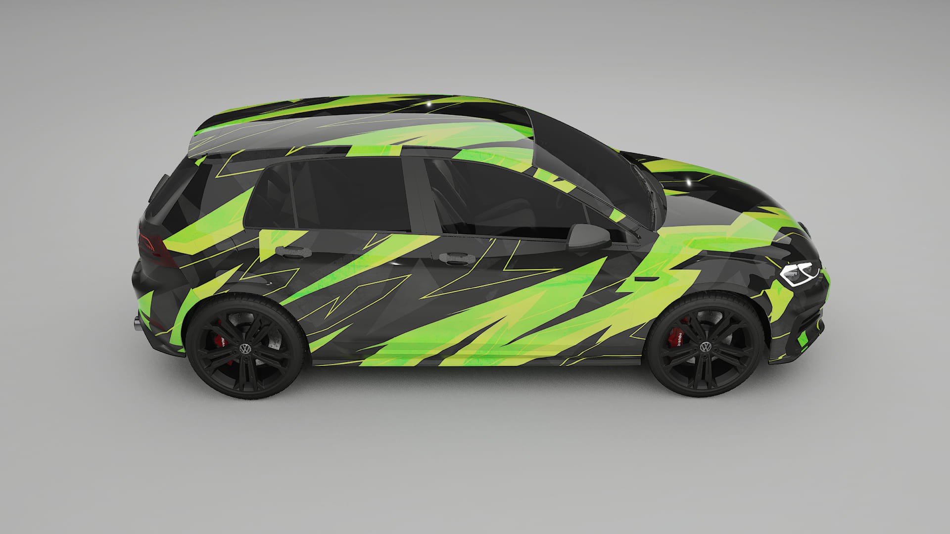 VW Golf Mk7 NINJA TURTLES – Suunniteltu Wrap PPF -sarja tulostettavasta polyuretaanikalvosta