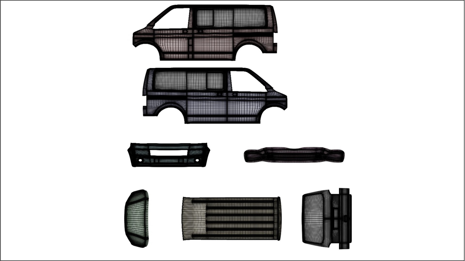 VW Transporter T5 Caravelle NINJA TURTLES – Suunniteltu Wrap PPF -sarja tulostettavasta polyuretaanikalvosta