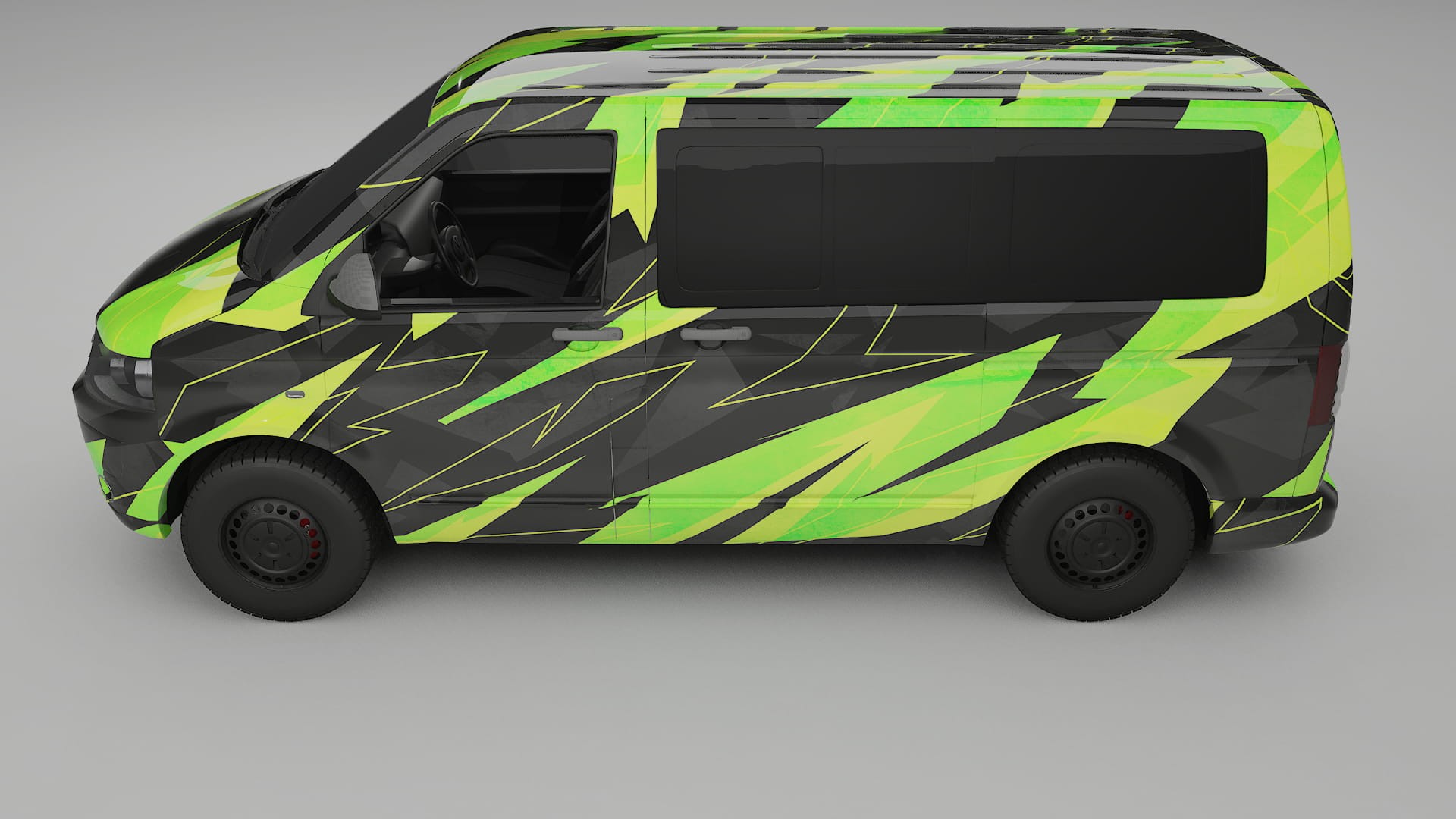 VW Transporter T5 Caravelle NINJA TURTLES – Suunniteltu Wrap PPF -sarja tulostettavasta polyuretaanikalvosta