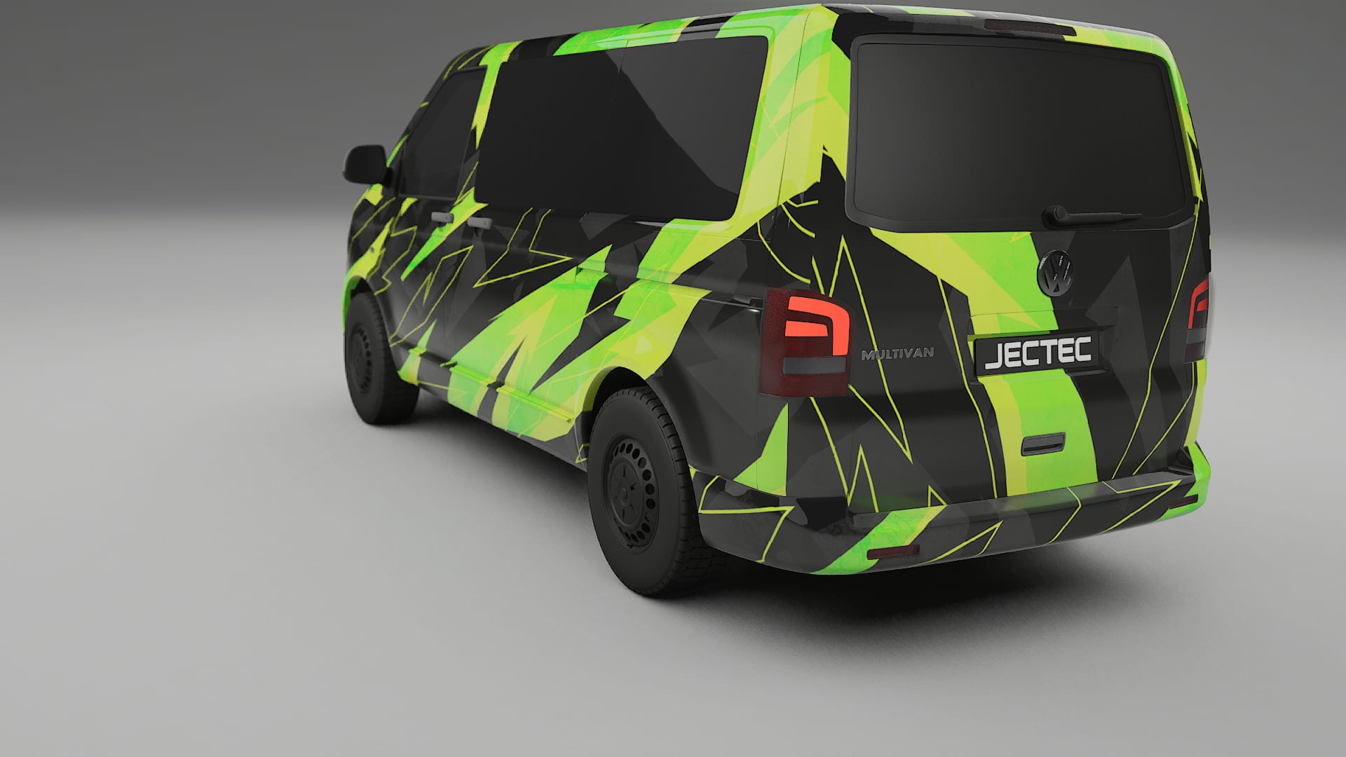 VW Transporter T5 Caravelle NINJA TURTLES – Suunniteltu Wrap PPF -sarja tulostettavasta polyuretaanikalvosta