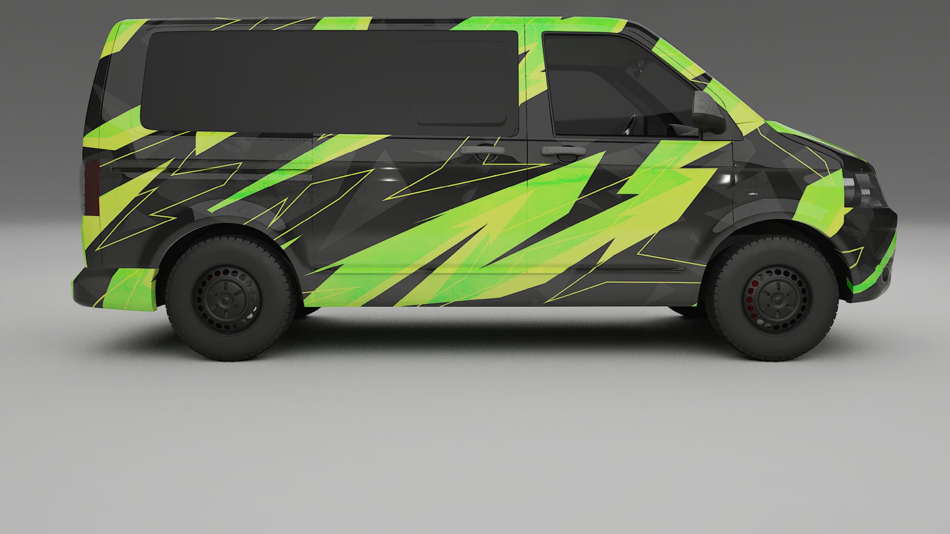 VW Transporter T5 Caravelle NINJA TURTLES – Suunniteltu Wrap PPF -sarja tulostettavasta polyuretaanikalvosta