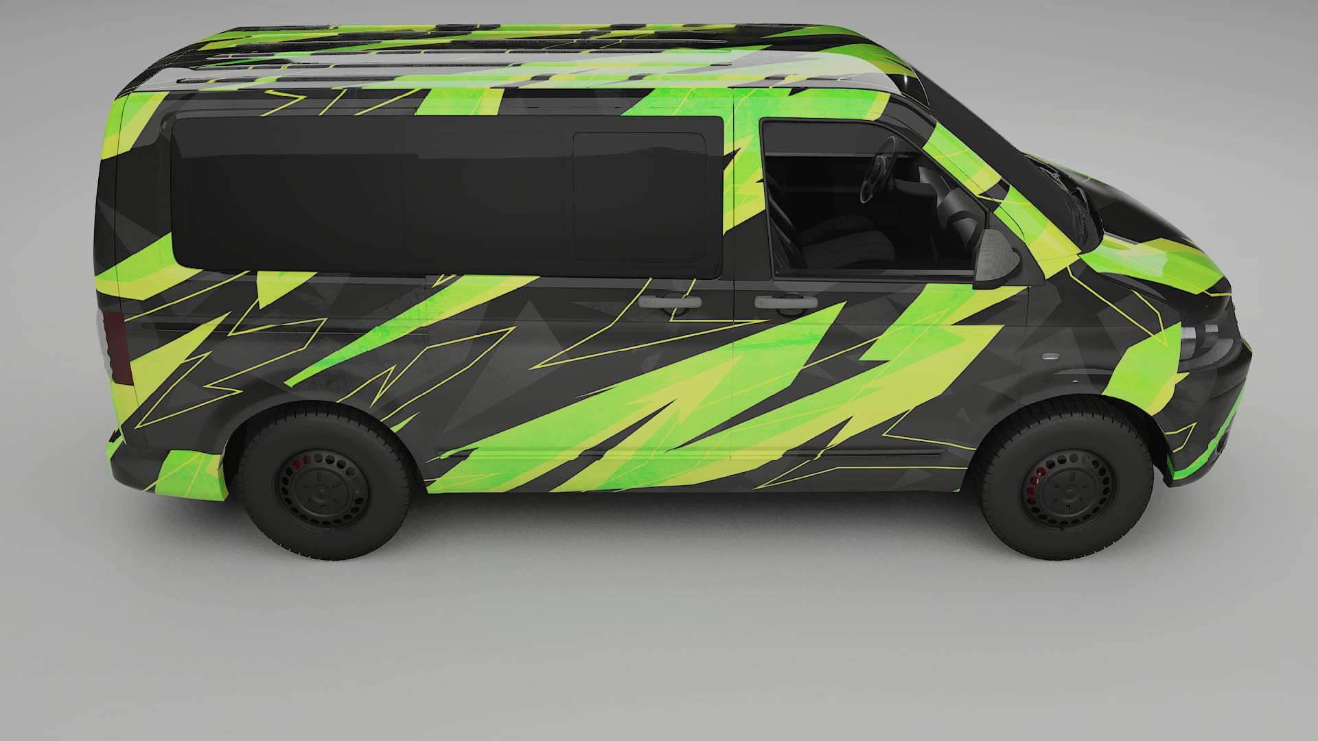 VW Transporter T5 Caravelle NINJA TURTLES – Suunniteltu Wrap PPF -sarja tulostettavasta polyuretaanikalvosta