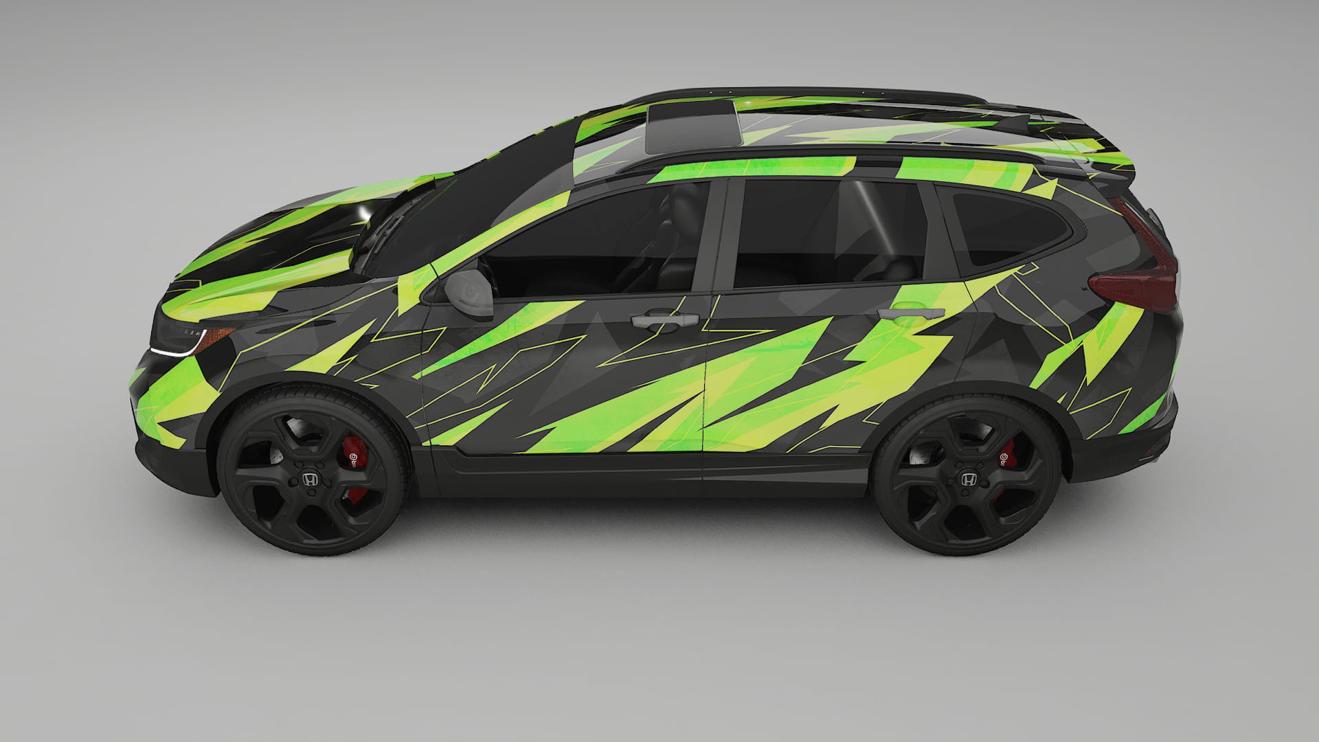Honda CRV Touring prefacelift pre-LCI NINJA TURTLES – Suunniteltu Wrap PPF -sarja tulostettavasta polyuretaanikalvosta