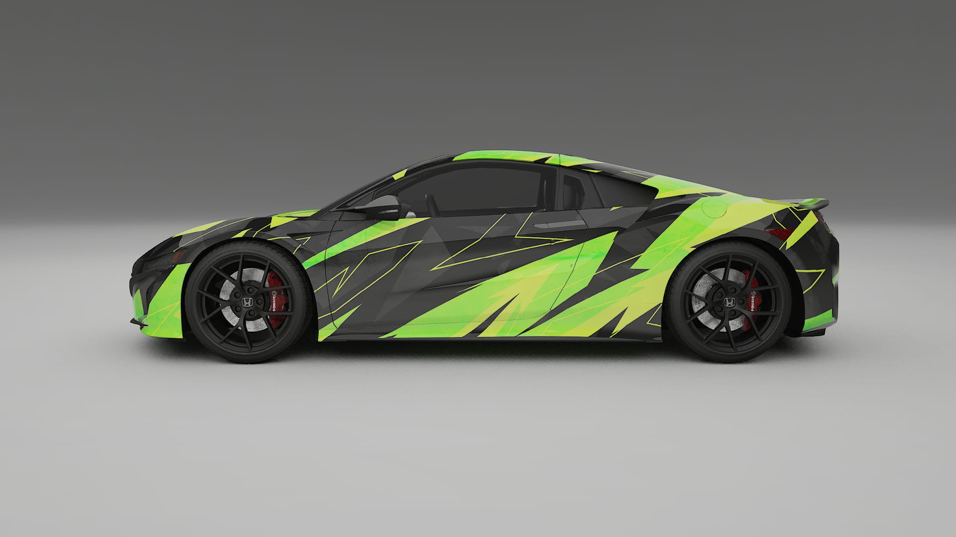 Honda NSX prefacelift pre-LCI NINJA TURTLES – Suunniteltu Wrap PPF -sarja tulostettavasta polyuretaanikalvosta