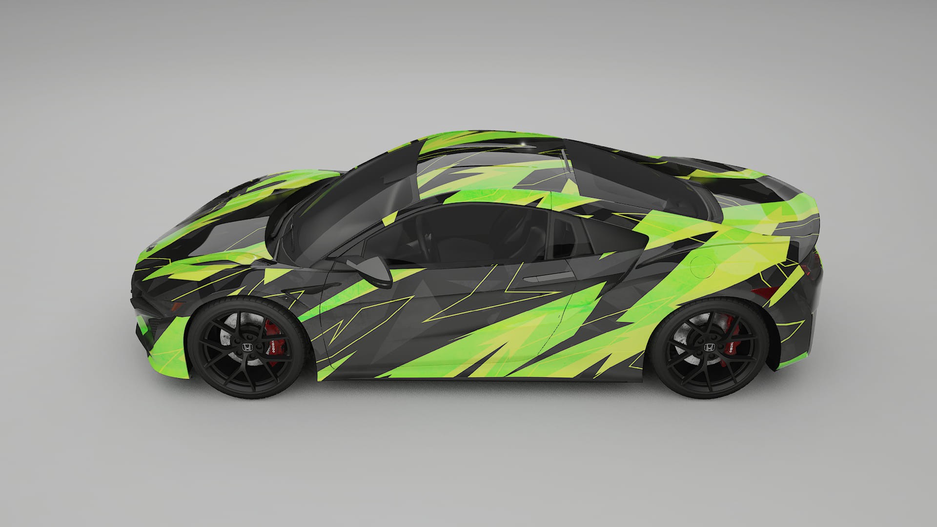 Honda NSX prefacelift pre-LCI NINJA TURTLES – Suunniteltu Wrap PPF -sarja tulostettavasta polyuretaanikalvosta