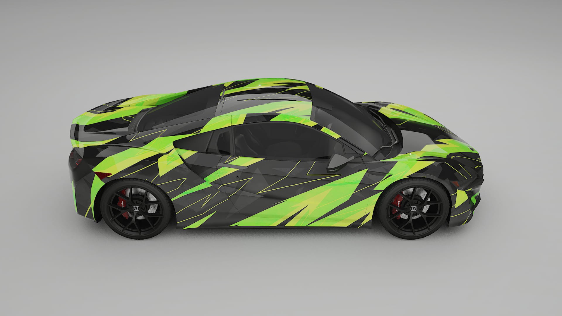 Honda NSX prefacelift pre-LCI NINJA TURTLES – Suunniteltu Wrap PPF -sarja tulostettavasta polyuretaanikalvosta